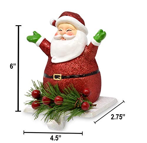 Christmas Stocking Holder Set of 2 Snowman and Santa for Holiday Decor