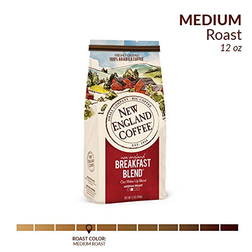 New England Coffee Breakfast Blend Ground Coffee, 12oz
