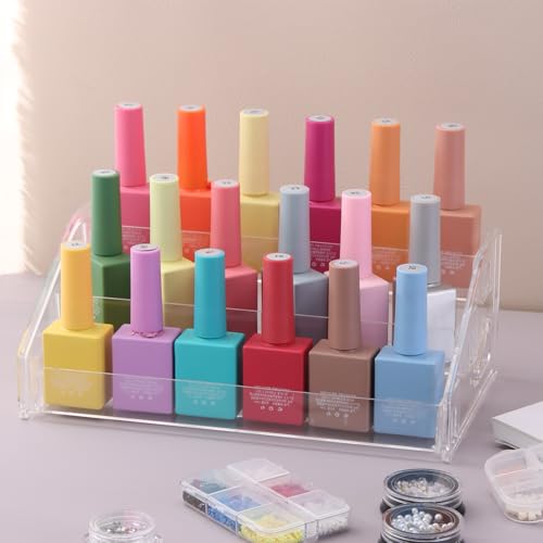 3-Tier Acrylic Nail Polish Organizer Stand for Cosmetics and Perfume