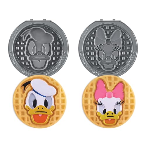 DASH Mini Waffle Plate Set - Donald & Daisy, 4-Inch Nonstick, 2-Pack