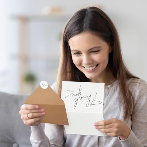 Azureal 52-Pack Thank You Cards with Envelopes & Stickers - 3.5x5 Inch Personalizable Notes for Weddings, Bridal Showers, Graduations & Business