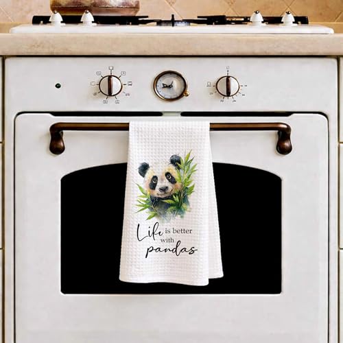 Cute Panda Kitchen Towels - 16x24in Decorative Dish Towels
