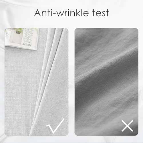 Waterproof Rectangle Table Cloth - Owl Gray 70x55 Inches - Wrinkle Resistant & Easy Care