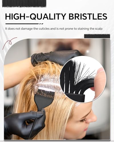 BARBERTOP 3 Pack Hair Color Brush Set for Salon & Home DIY Dyeing