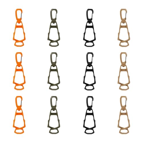 12 Pack Heavy Duty Glove Clips with Carabiner for Work Gear