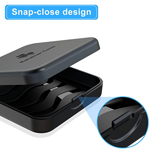 ZIZNBA Orthodontic Aligner and Retainer Cases - 2 Pack Black Slim Mouthguard Storage Box