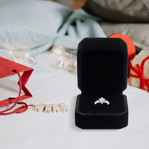 Wowagoga Velvet Ring Box - Elegant Jewelry Storage for Proposals