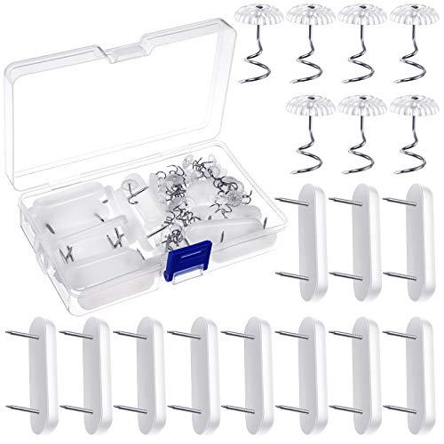 Jetec 40 Pack Bed Skirt Pins and Chair Leg Glide Nails