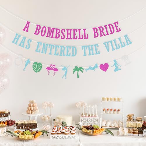Bombshell Bride Beach Bachelorette Party Banner - Pre-Strung Decor