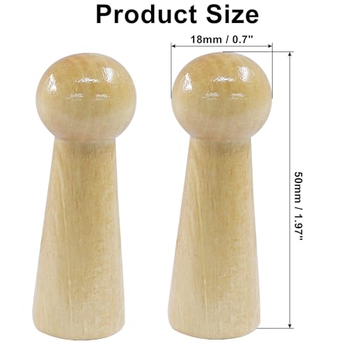 10 Pack Solid Wood Screw-On Hooks for Coats, Bags & Towels
