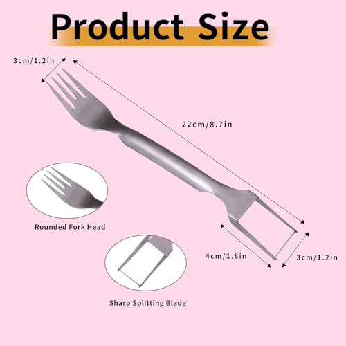 Yeabomy 2-in-1 Stainless Steel Watermelon Fork Slicer Tool