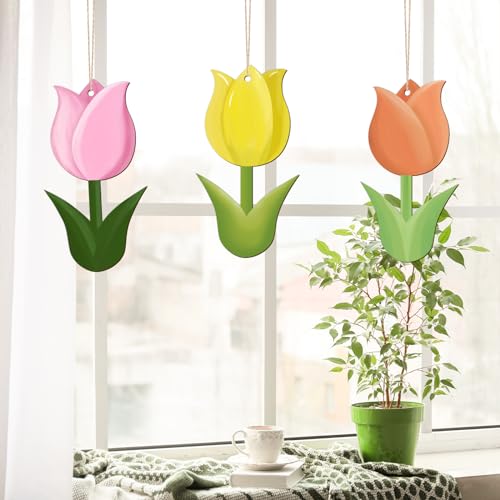 Large Size 7" Wooden Spring Ornaments to Paint, Flower DIY Blank
