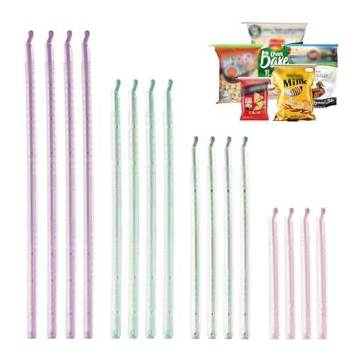 Reusable Food Sealing Clips - 16 Pcs Bag Sealer Sticks S01-Nordic Style