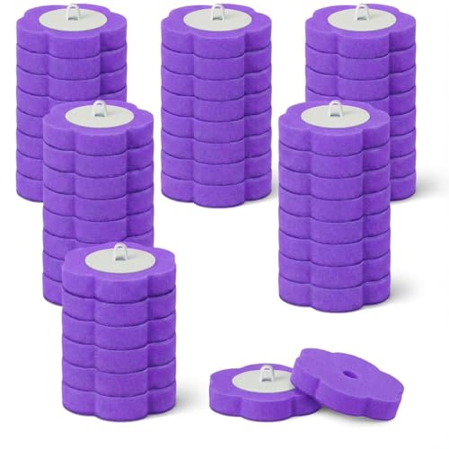 24 PCS Purple Disposable Toilet Brush Refill Heads for Small Bathrooms