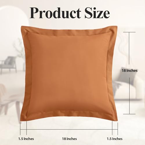 Pumpkin Microfiber Throw Pillow Covers - Set of 2, 18x18 Inches