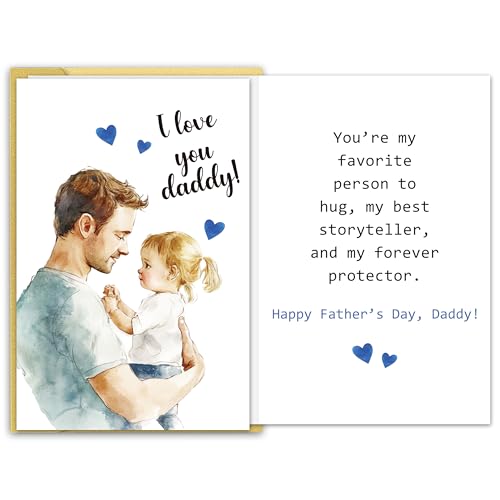 Heartfelt Father's Day Card from Daughter - 8x5.3 Inch