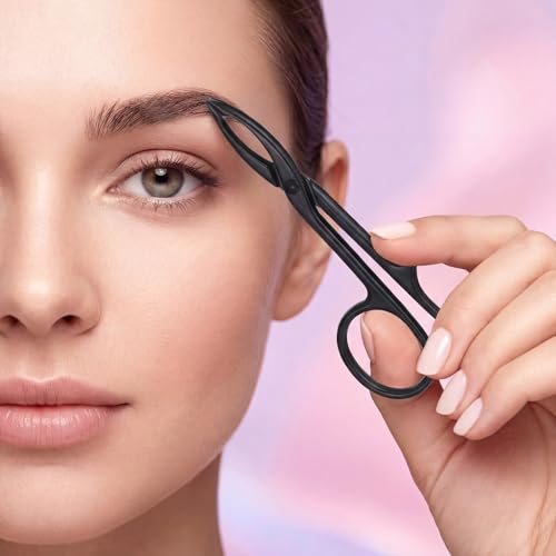 Precision Scissor Eyebrow Tweezers Stainless Steel 2Pcs