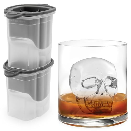 Tovolo Skull Ice Molds Set of 2 - Creative Silicone Drink Chillers