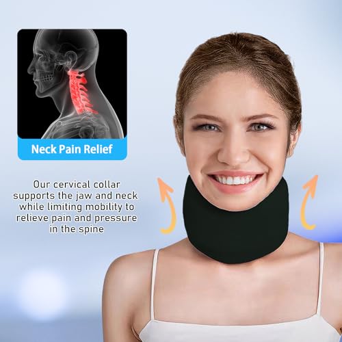 Leeveel Adjustable Neck Brace Collar for Pain Relief & Support