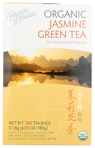 Organic Jasmine Green Tea - 100 Count - Prince of Peace