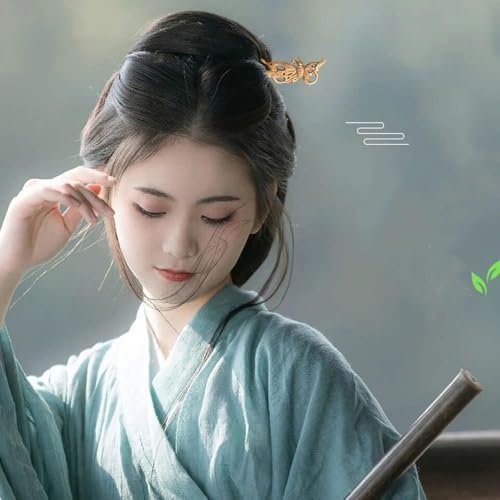 Wooden Hair Stick Vintage Carved Hair Fork Traditional Asian Hairpin