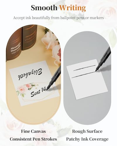 Uniclife 60 Pcs Floral Place Cards - Elegant Wedding Table Labels