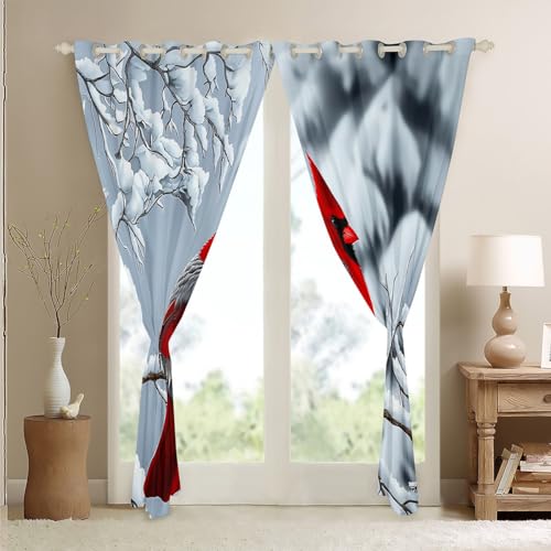 Feelyou Blackout Curtains Set - 2 Panels 52 x 96 Inch, Silver Gray Variation