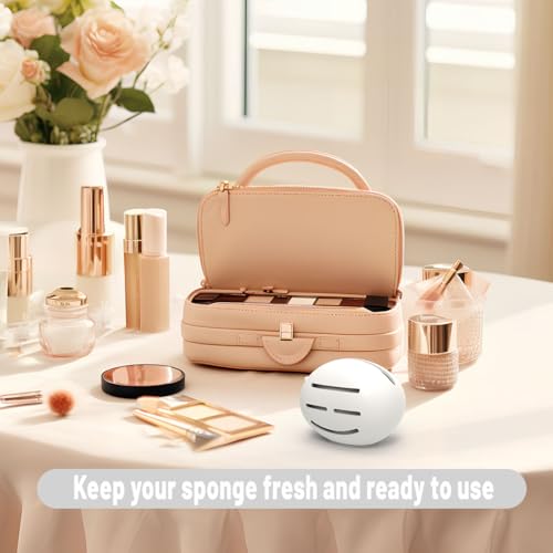 Silicone Makeup Sponge Holder Breathable Travel Beauty Blender Case White