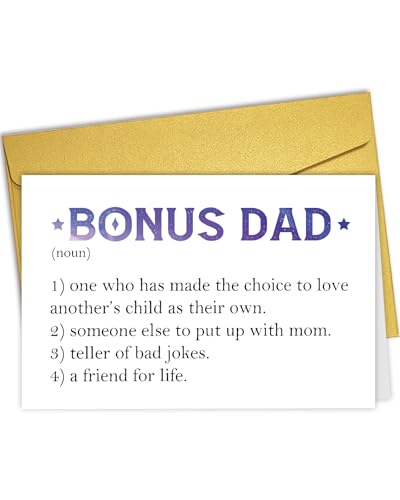 Bonus Dad Definition Card - Perfect for Father's Day, Birthdays