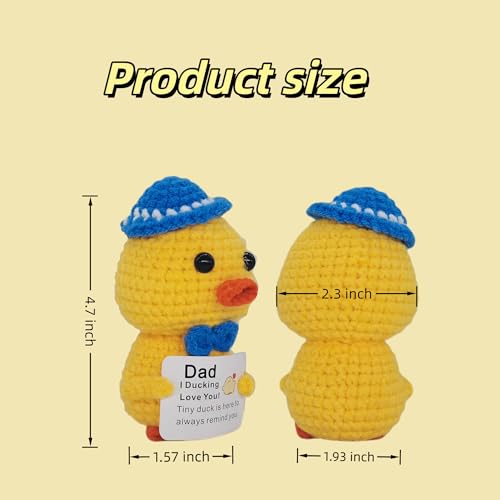Handmade Crochet Mini Duck for Dad | Funny Birthday Gift