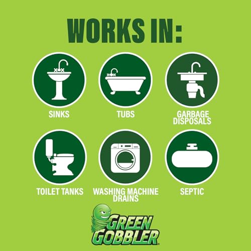 Green Gobbler Drain Cleaner & Deodorizer Sticks - 12 Pack Enzyme Treatment