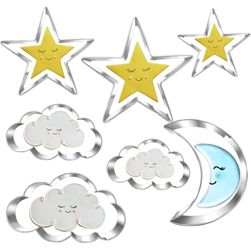 7 Piece Food Grade Stainless Steel Cookie Cutter Set for Baking & Parties