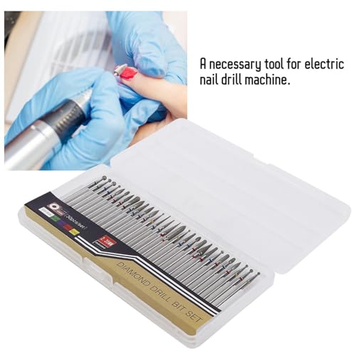 30-Piece Nail Drill Bits Set - Professional Acrylic & Gel Removal