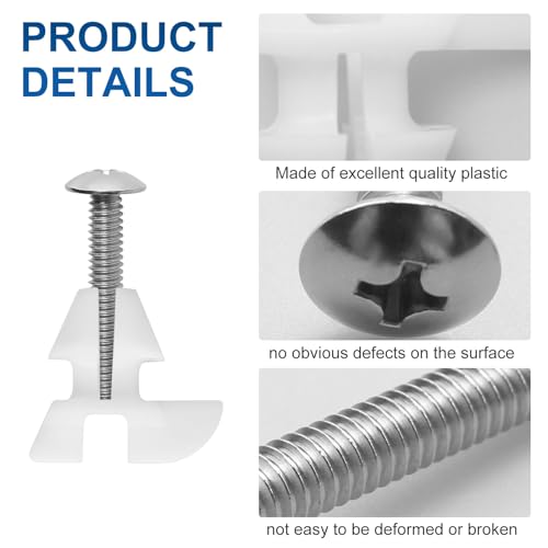 Kohler Toilet Seat Hardware Kit - Non-Slip, Rust-Resistant Bolts & Screws (2 Pack)