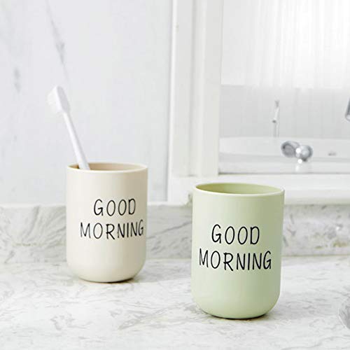 Beige Toothbrush Holder Cup - Unbreakable & Reusable Bathroom Organizer