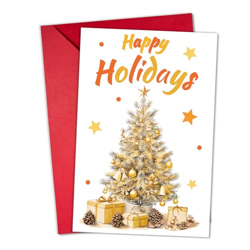 Merry Christmas Greeting Cards with Envelope - 4.72x7.08 inches