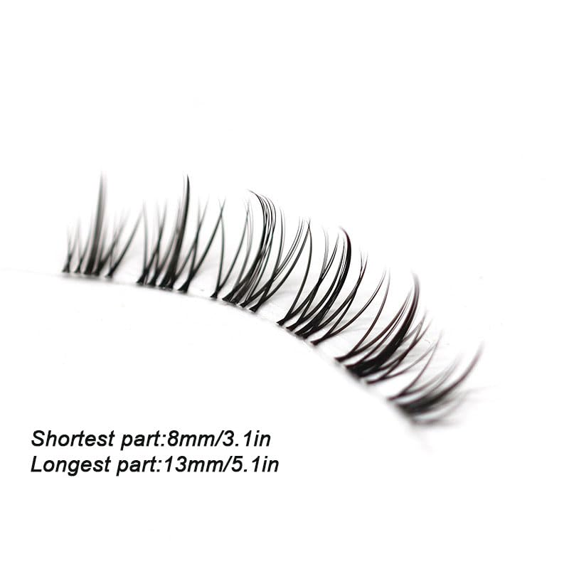 LASGOOS Natural Look False Eyelashes Clear Band 5 Pairs