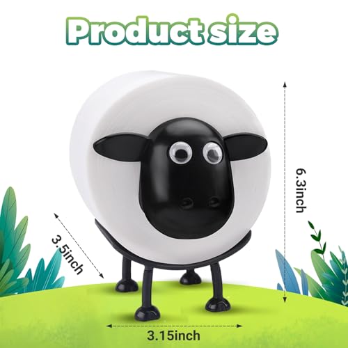 Sheep Toilet Paper Holder - 3D Printed Wall Mount Tissue Storage