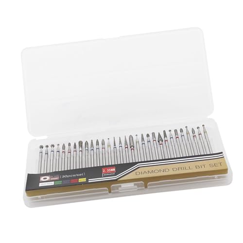 30-Piece Nail Drill Bits Set - Professional Acrylic & Gel Removal