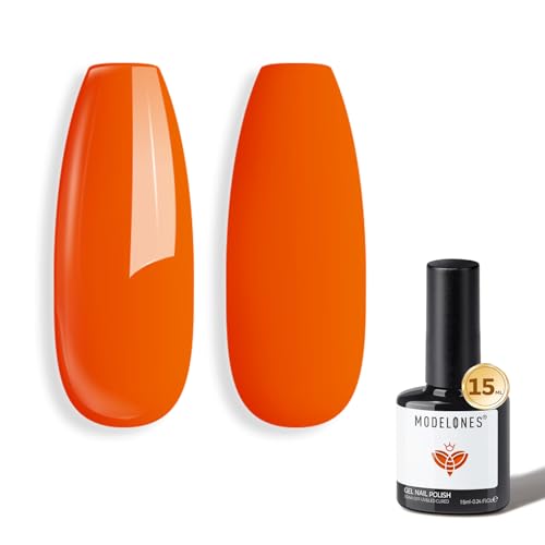 Modelones Fall Orange Gel Nail Polish UV LED Soak Off 15ml