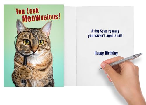Funny Cat Birthday Card - 5x7 Premium Greeting Card for Cat Lovers