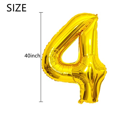 Gold 40-Inch Number 46 Balloons for Birthday & Anniversary Decorations