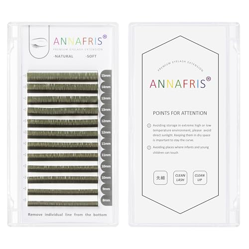 ANNAFRIS Colored Individual Eyelash Extensions Soft Natural Mix