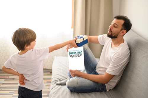 Funny Step Dad Father's Day Card - Humorous Bonus Dad Gift