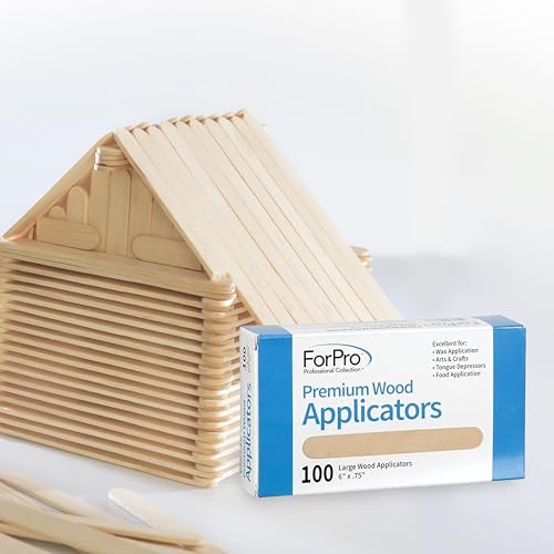 ForPro Large Wooden Waxing Sticks 6" x 0.75" 100-Count