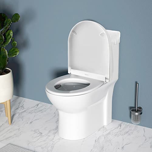 AZHCHKE Stretchy Toilet Tank Cover - White, Fits 13"-17" Tanks