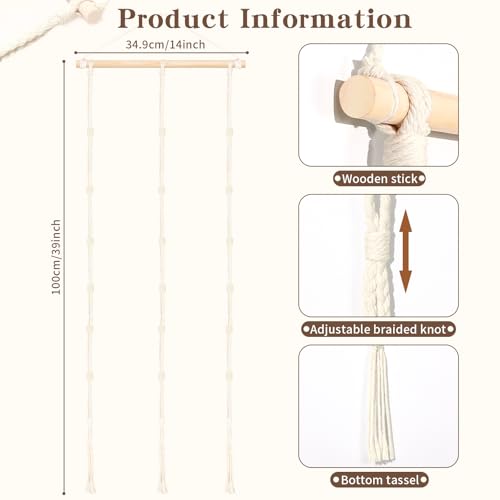 Beige Macrame Headband Holder Organizer for Girls | Hair Accessories Storage
