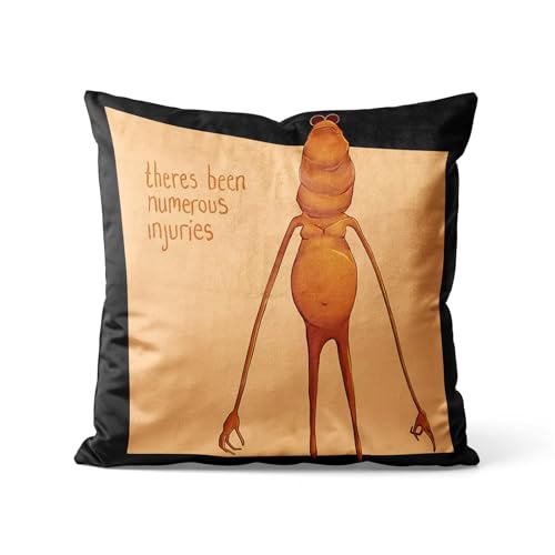 Marcus the Worm Meme Throw Pillow Cover - 18x18 Inches