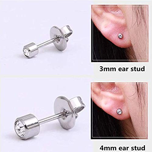 Disposable Sterile Ear Piercing Unit Kit with Ruby Zircon Studs
