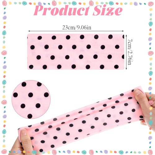 RAHHLIZS 5-Piece Polka Dot Headbands for Women Non-Slip Elastic Hair Bands